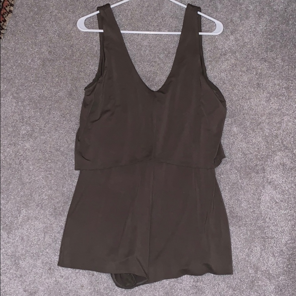 Tobi Khaki Green Romper NWOT